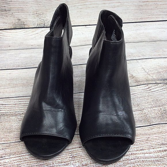 R2 Footwear Faye Slingback Mule Heels Womens Size 7 Open Toe Bootie Faux Leather - Picture 5 of 9